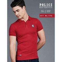 Police FP6 Body Size Polo T-Shirt- Red