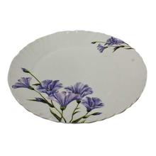 White/Blue Floral Round Shaped 11" Melamine Dinner Plate