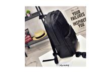 PU Leather Shoulder Unisex Backpack-Black (41001712)