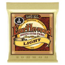 Ernie Ball Earthwood Light 80/20 Bronze Acoustic Guitar Strings 3-Pack