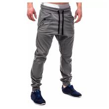 Hifashion-Fitness Slim Fit Jogger Pants For Men-Grey