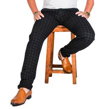 Virjeans Stretchable Cotton Check Black Chinos Pant for Men (VJC 715) 5