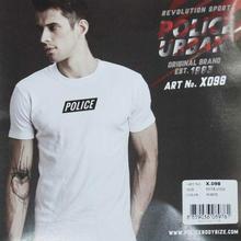 Police X081 Extra Size Cotton T-Shirt For Men- White