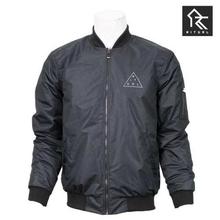 Ritual Grey Waterproof Quilted Bomber Jacket For Men