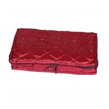 Kuber Industries Maroon Satin Jewellery Pouch