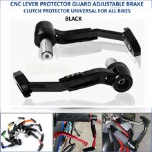 CNC Lever Protector Guard Adjustable Brake Clutch Protector Universal for All Bikes (Black  )