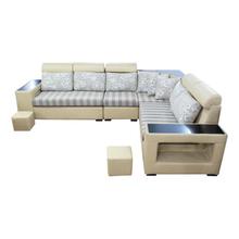 Sunrise Furniture HS-28 L-Shape Wooden Sectional Sofa - Cream