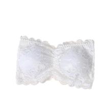 Sexy Summer Women Strapless Bra Lace Tube Top Bandeau Crop Tank Seamless Padded Underwear -MX8