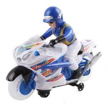 White/Blue Battery Operated Bike Toy For Kids - BL-0061