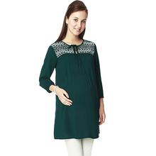 NINE MATERNITY TUNIC IN GREEN-(TCACA16-5556)