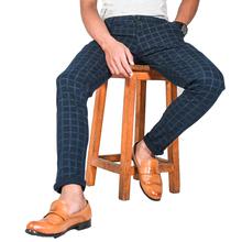 Virjeans Stretchable Cotton Check Blue Chinos Pant for Men (VJC 714) 3