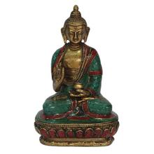 Turquoise/Golden Buddha Statue