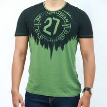 Being Human Green Round Neck 27 Printed T-Shirt For Men