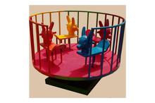 Merry Go Round Spinning animal Chair - 6 Seat