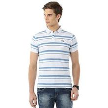 Classic Polo Striped White T-shirt for Men