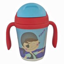 Yookidoo  Red/Blue Pirate Printed Straw Cup For Kids - 300ml