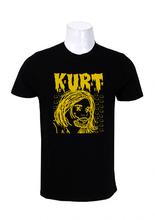 Kurt Cobain Face Print Black T-shirt For Men