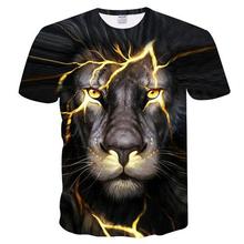 BIANYILONG Newest 3D Print Lightning lion Cool T-shirt