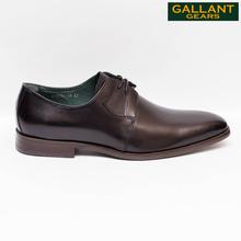 Kapadaa: Gallant Gears Black Leather Lace Up Formal Shoes For Men – (MJDP31-18)