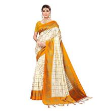 Anni Designer Women's Mysore Silk Printed Saree Border