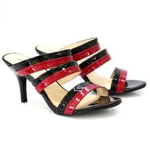 Shoe.A.Holics Red/Black Orsina Heel Sandals For Women