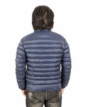 Men's Blue Quilted Windproof Silicon Jacket