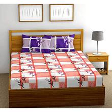 Fab Theory Boxed Roses 104 TC 100% Cotton Double Bedsheet