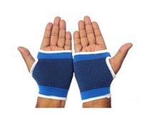 Palm Wrist Hand Grip Protector Brace Sleeve Support Glove (Blue, Free Size)