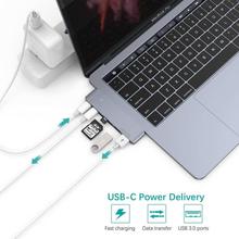 Type-C 6 in 1 Multi-Port Hub Adapter With USB-C Charging Port