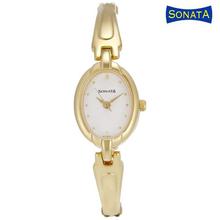 Sonata 8048YM01 White Dial Analog Watch for Women
