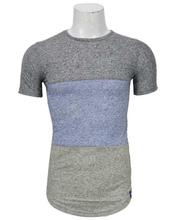 Blue/Grey 3 Toned Cotton T-Shirt For Men