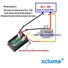 xcluma Digital Voltmeter Ammeter Dc 0-100V 10A Dual Led Red Blue