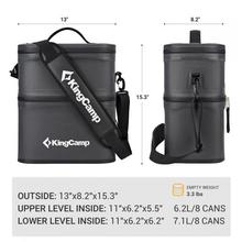 KingCamp Lightweight Portable Double Layer Cooler Bag for Beach Picnic Hiking Camping Fishing 6 Ltr.