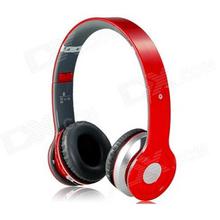 Foldable Wireless Stereo Bluetooth Bass Headphones - Red