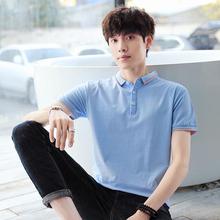 Male short-sleeved t-shirt _ men's lapel short-sleeved