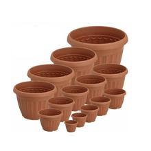 Plastic Flower Pot with Plate