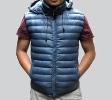 MS Sleeveless Silicon Hooded Jacket For Men