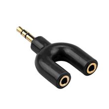 Headset,Baomabao 3.5 mm Stereo Audio Y-Splitter 2 Female To 1 Male Cable Adapter For Earphone