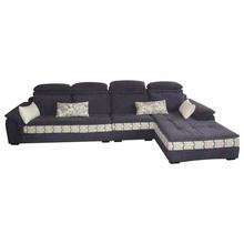 5 Seater L-Shaped Wooden Sofa Set