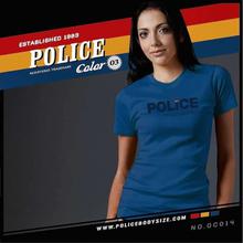 Police Blue 'Police' T-Shirt For Women (GC.014)