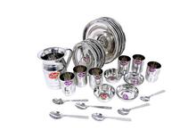 Apple red Stainless Steel Dinner Set of 37