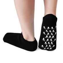 Moisturizing Silicone  Spa Gel Socks  for Dry Cracked Feet 1 pair Black