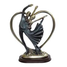 Blue/Grey Dancing Love Couple Statue Decor