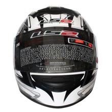 LS2  Rookie Diamond Printed Shine Full Helmet  - Black/White