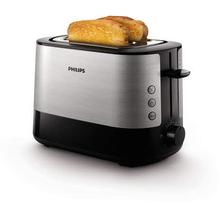 Philips HD2637/90 Toaster, 7 stages, bread roll attachment, stop button, 1000 W, Black/Stainless steel