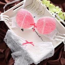 Sexy Lace Women Bra Set Three Quarters Underwire Bra And