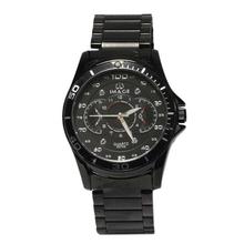 Black Steel Strapped Round Dial Analog Watch For Men