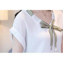 2018 fashion short sleeve chiffon women blouse shirt