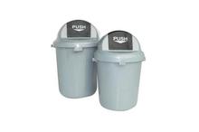 Outdoor Round Dustbin with Lid-55L