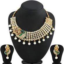 Sukkhi Brilliant Gold Plated Ad White Pearl Choker